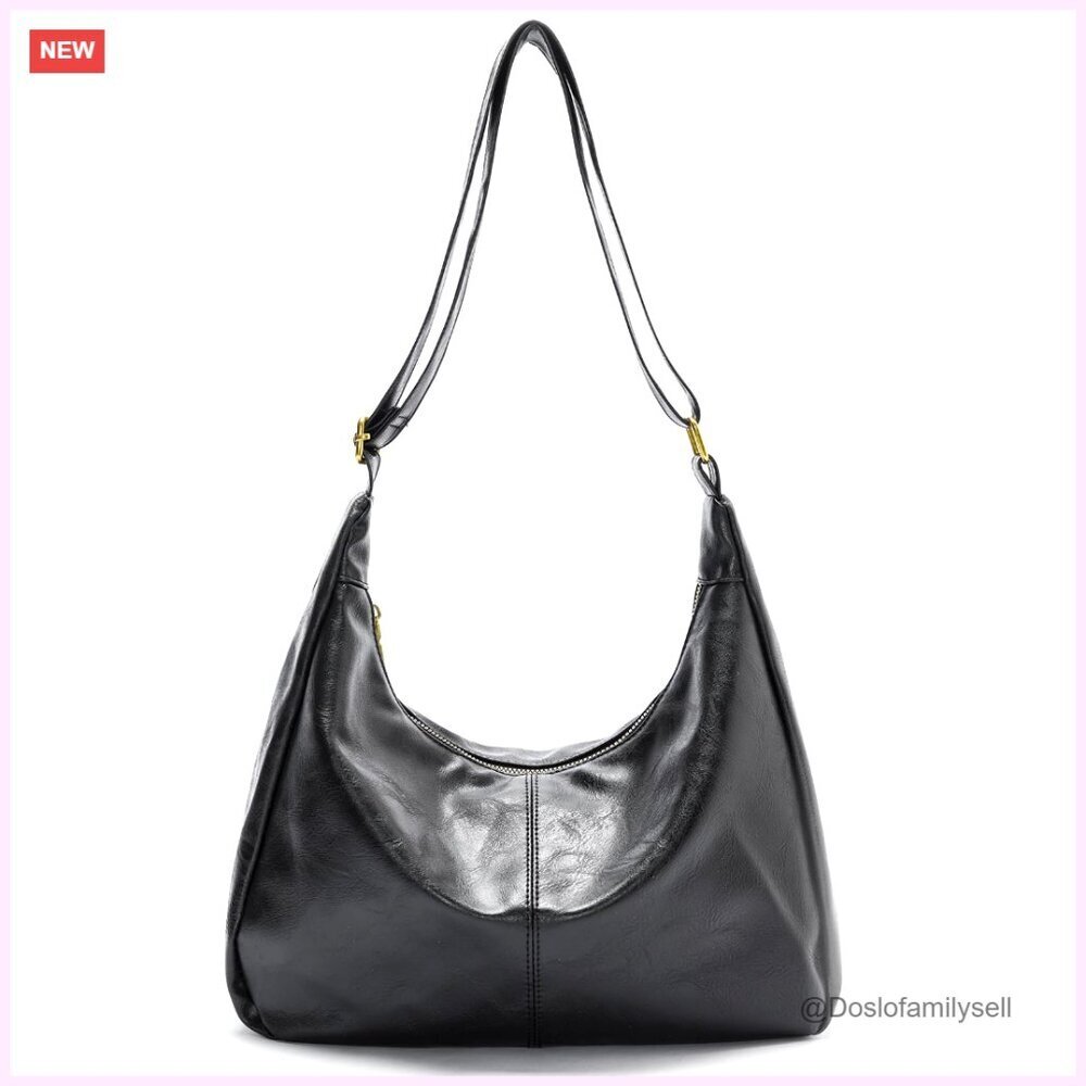 Ultra Soft Foldable Vegan Leather Hobo Bag Slouchy Tote Minimal Chic